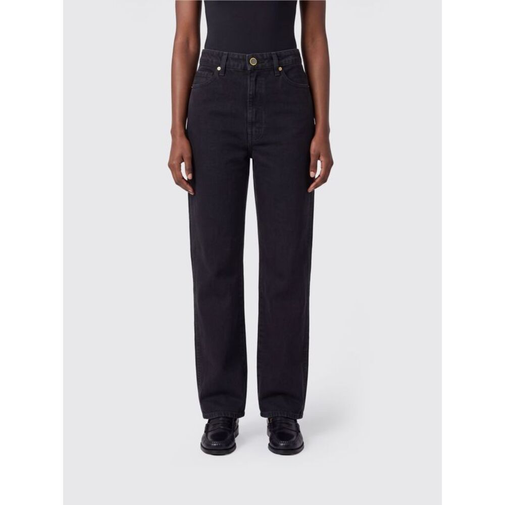 Khaite Women Abigail High-Waisted Straight-Leg Cotton Denim Jeans Khaite